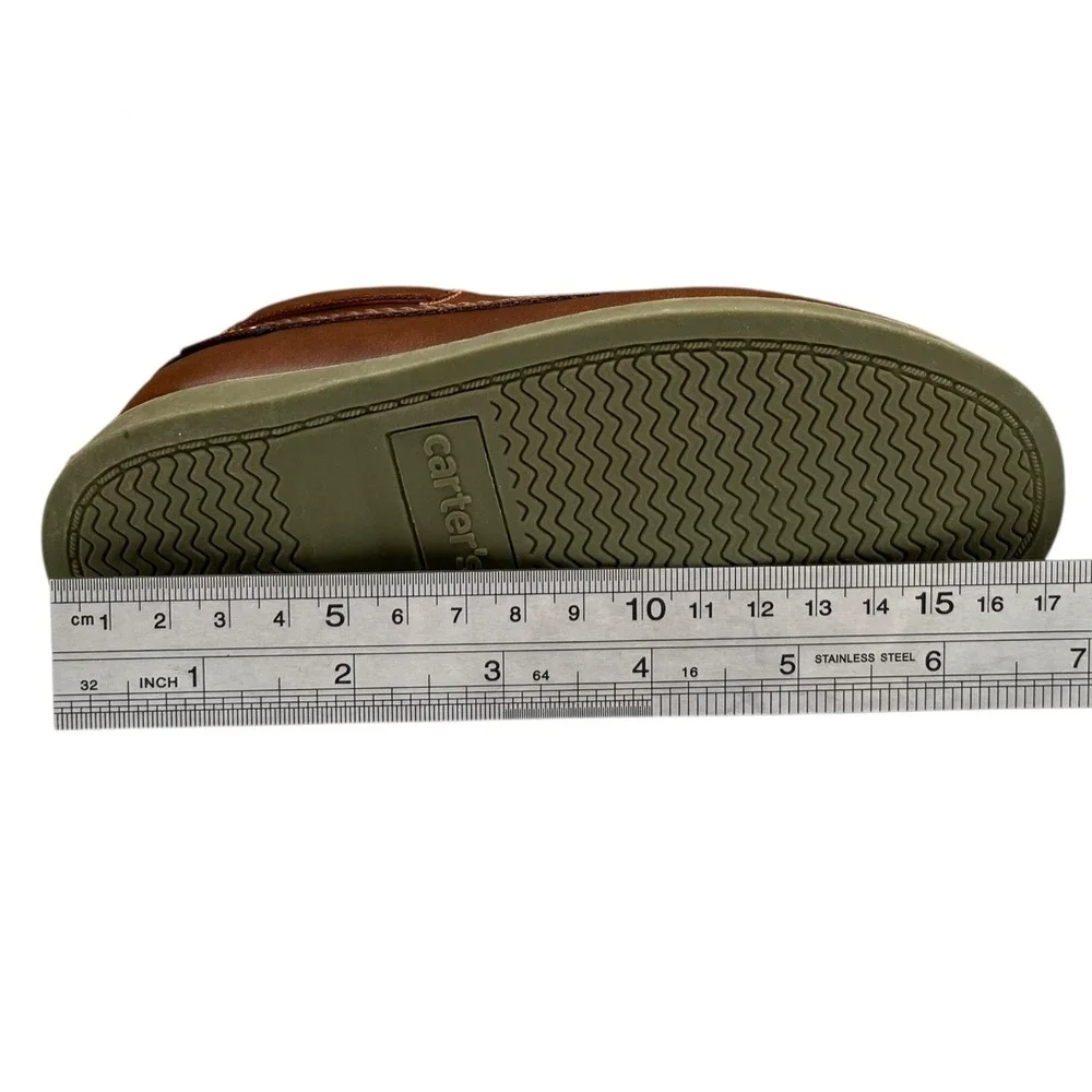Carter's Toddler Boys Boat Shoes Size 9 Brown Slip-On Casual‎ Classic Style
